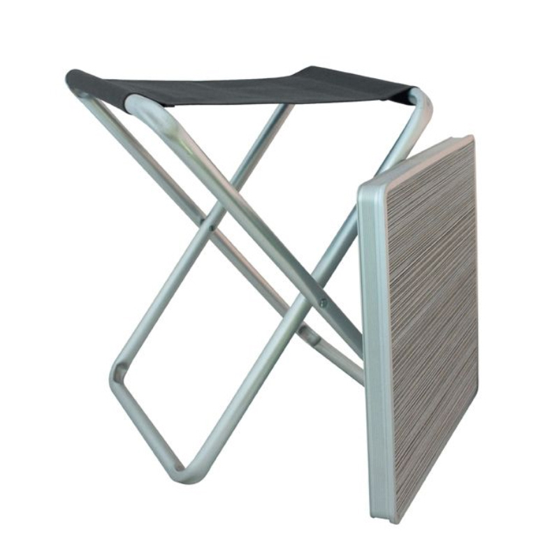 EuroTrail Hocker mit Platte Campus grau