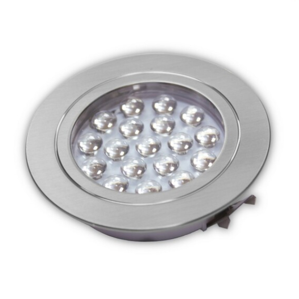 Dimatec LED Einbaustrahler 1,2 W, Farbe Aluminium