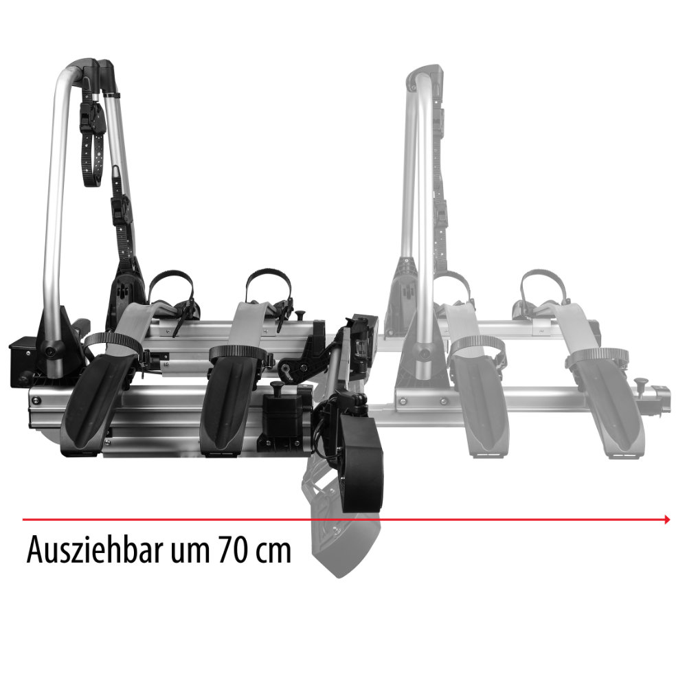 Eufab LAS Kupplungsträger SD260 für zwei Fahrräder - silber
