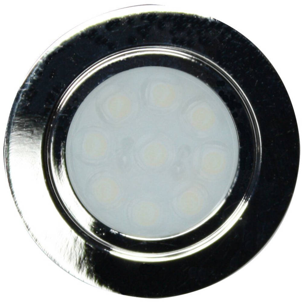 Dimatec Mini-Einbauspot Diffusor, 4,5 cm, 9 LEDs - chrom