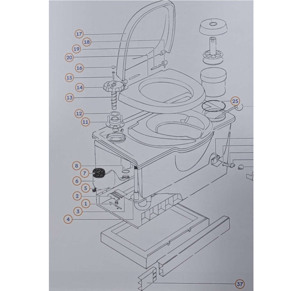 Thetford Feder Halteklammer für C1/C2/C3/C4 (Nr. 16169)