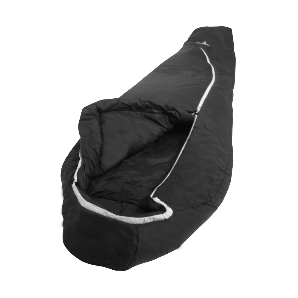Grüezi-Bag Mumienschlafsack Synpod Fusion Zero dark asphalt Long