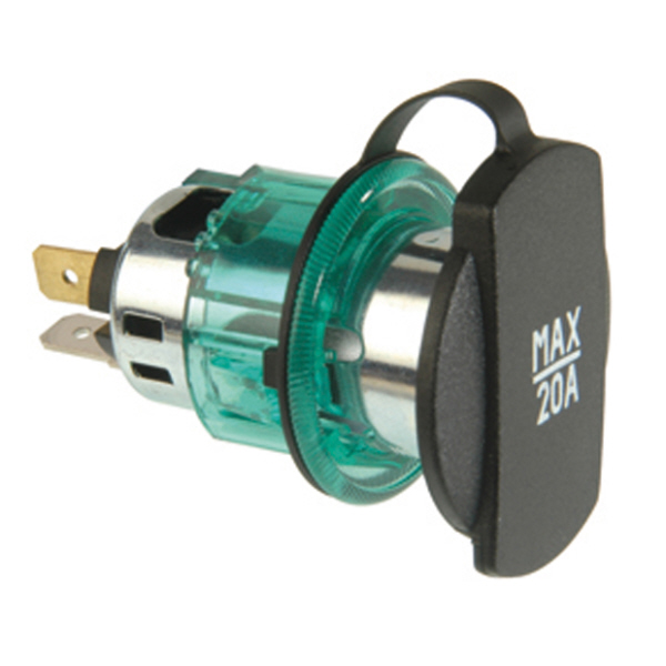 Procar Power-Steckdose 12 V/20 A mit Klappdeckel