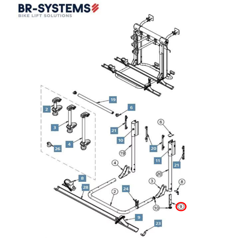 BR-Systems Bikelift Fixierung-Rastbolzen