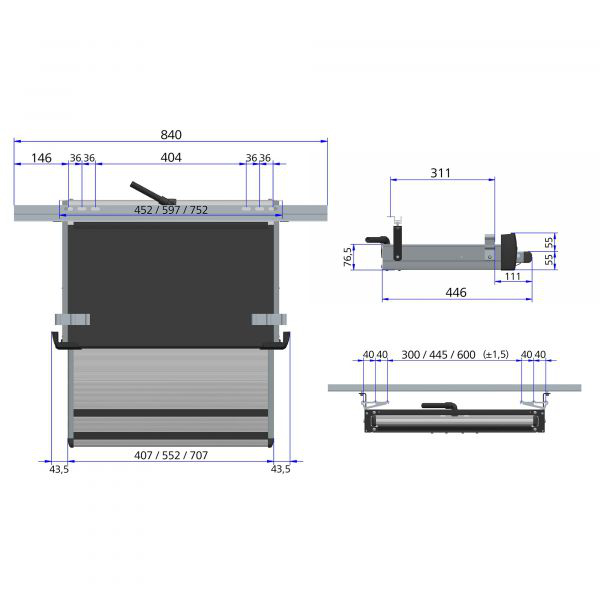 Thule Trittstufe G2 12 V Slide-Out für Fiat Ducato ab Bj. 2006/07