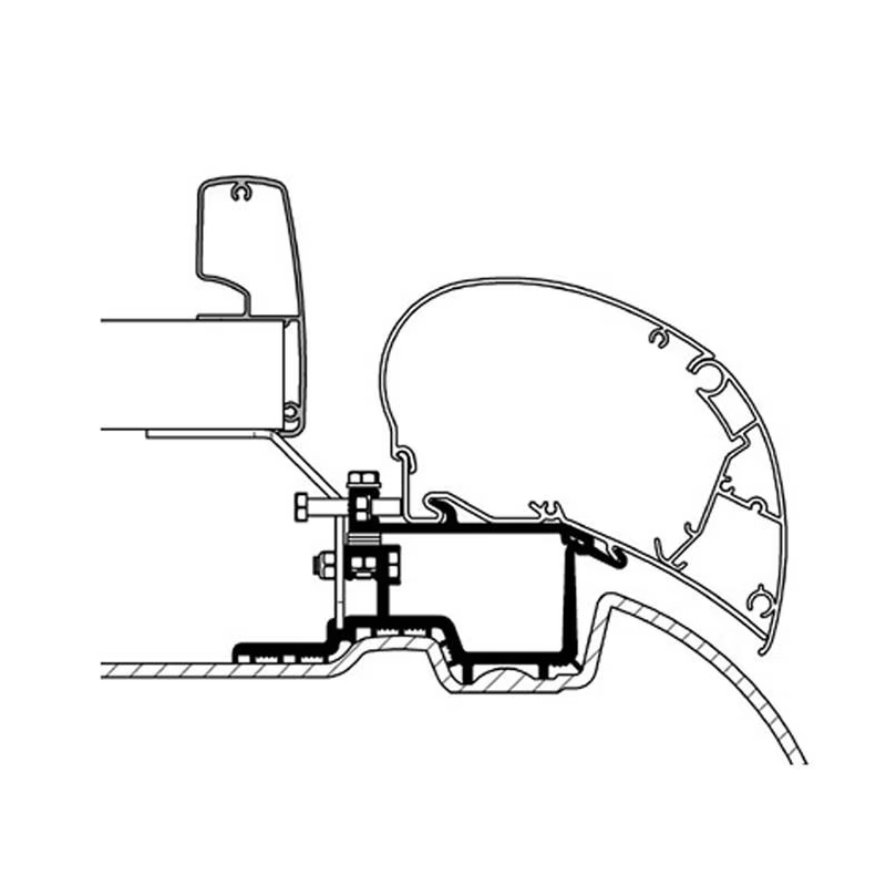 Thule Zusatzadapter für Mercedes Sprinter ab 04/2006, zu Serie 6 ab Länge 3,75 m